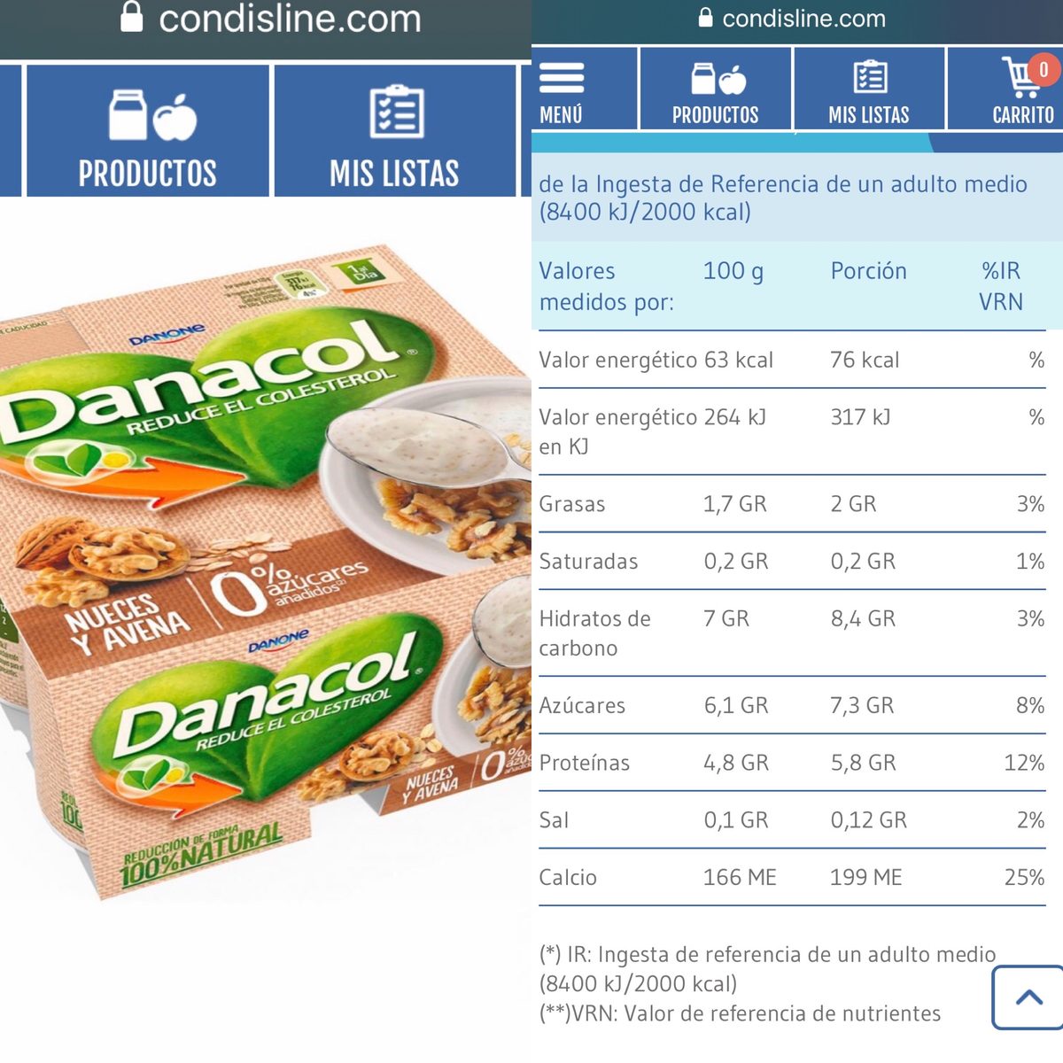 Yogur Danacol