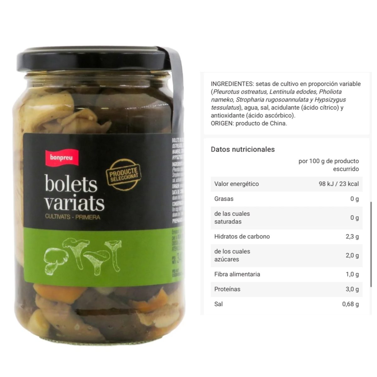 Setas variadas Bonpreu