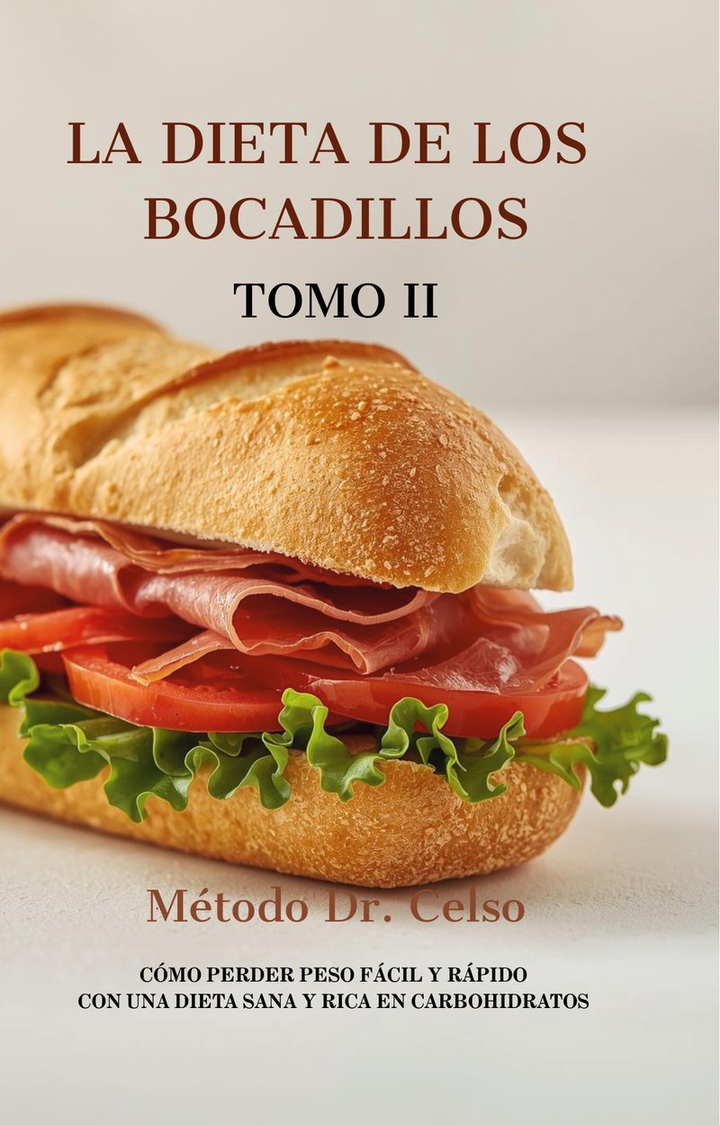 Portada del Tomo II de La Dieta de los Bocadillos, del Dr. Celso López